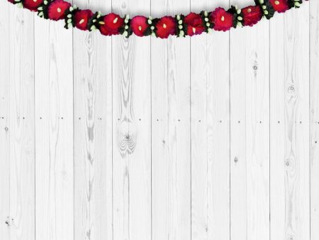 Red Flower Artificial Garland For Discount