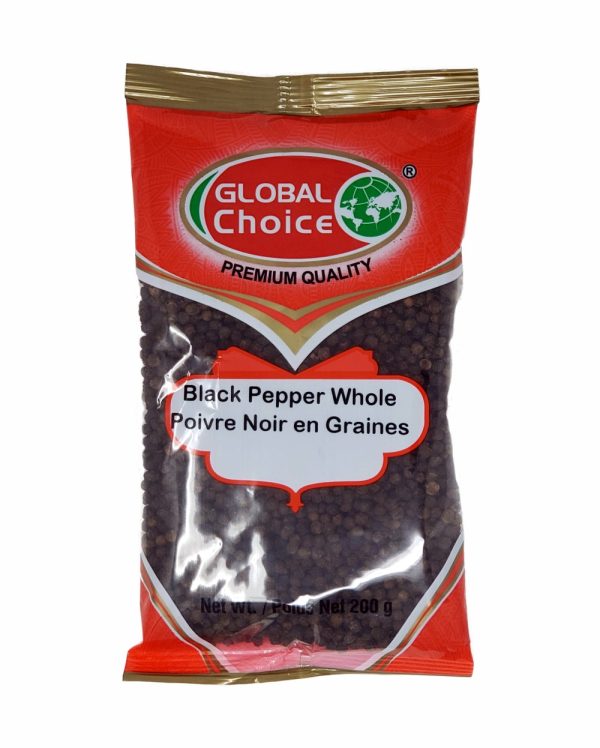 Global Choice Black Pepper Whole 200gm (peppercorn) Online now