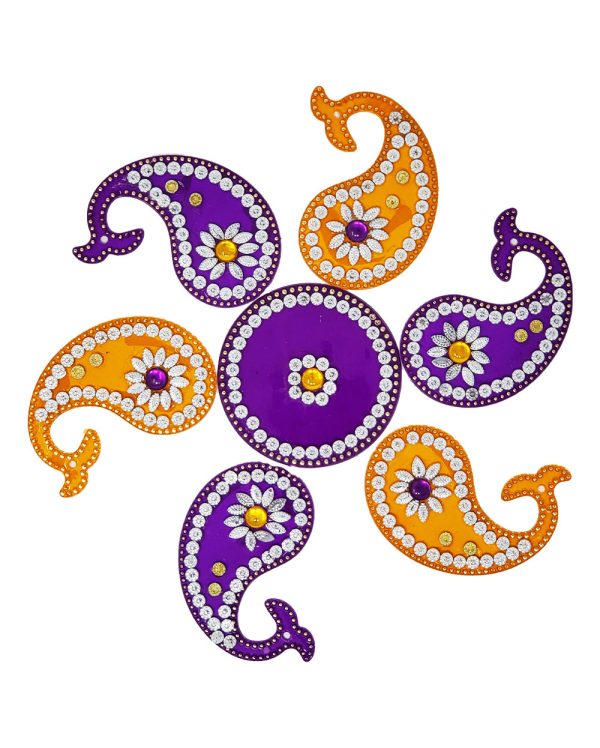 Circle Fins Rangoli Design (artificial Rangoli reusable) Fashion