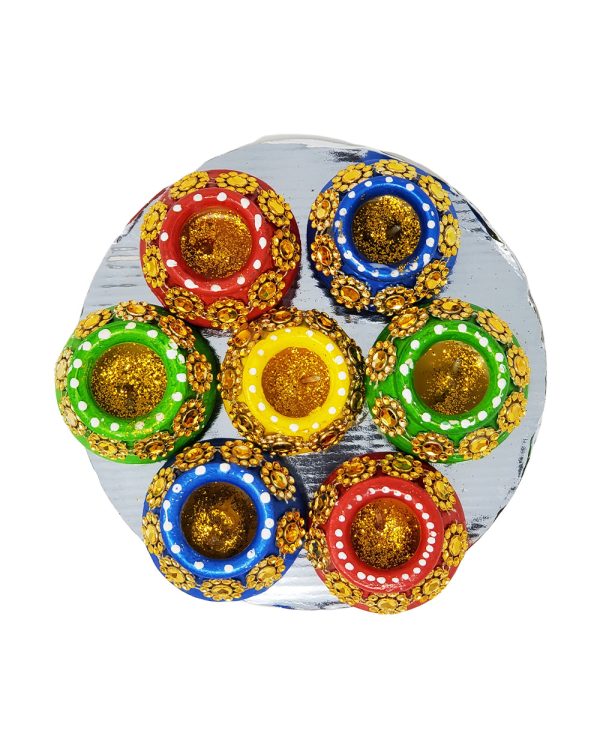 Large Matka Diya Set of 7 Online now