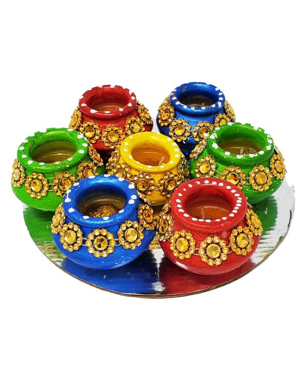 Large Matka Diya Set of 7 Online now