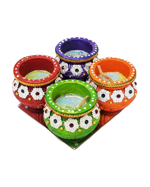 Large Matka Diya Set of 4 Online