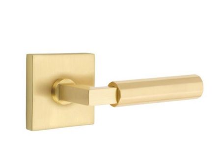 Emtek C5209.LS.FA Concealed Fastener , Privacy , Disc Rosette , L-Square Stem , Faceted Handle on Sale